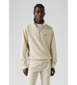 Original Housemark one-quarter zip beige sweatshirt