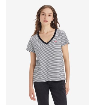 THE PERFECT TEE POCKET NECK T-shirt blanc, noir