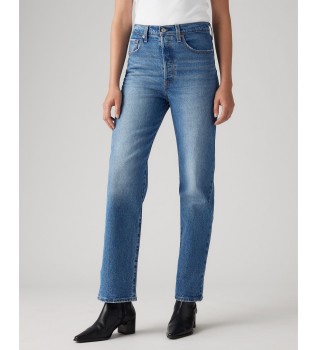 Jean droit ctel  la cheville bleu