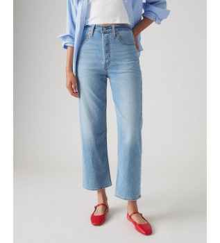 Jeans Ribcage Straight  azul