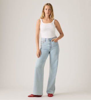 Ribcage jeans med brede ben, bl�