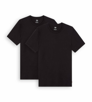 2er-Pack schwarze Crewneck-T-Shirts
