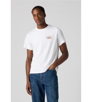 T-shirt bianca stampata con vestibilit ampia