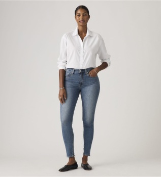 Jeans 721 Skinny Hoog Rijp Blauw