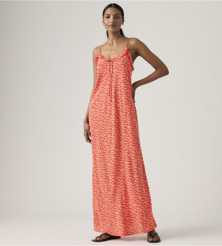 Sarita midi jurk rood