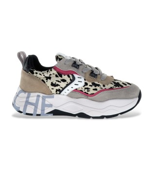 Baskets en cuir Club105 gris