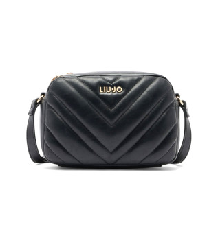 Liten svart quiltad axelremsvska