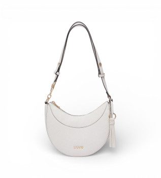 Saco Hobo m�dio com charme bege