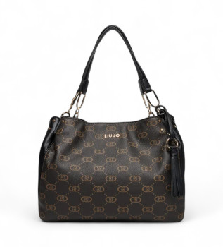 Tasche mit schwarzem Monogramm