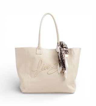 Saco de compras com log�tipo bege 