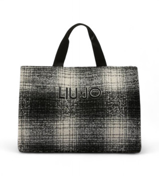 Large tote bag with black animal print