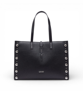 Grand sac fourre-tout noir clout�