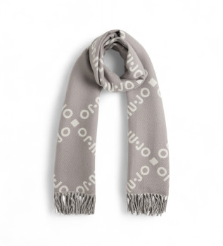 Szara żakardowa stuła