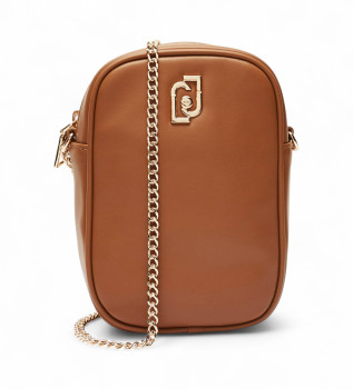 Handytasche mit brauner Kette