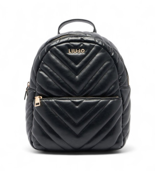 Pikowany plecak czarny