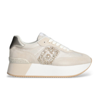 Sportschoenen met gouden glitterlogo