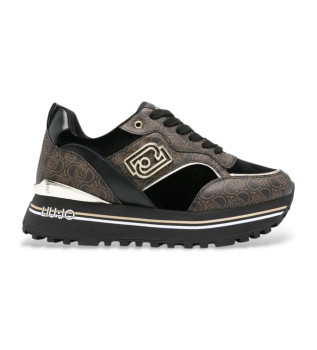 Maxi Wonder 73 schwarz Leder Turnschuhe