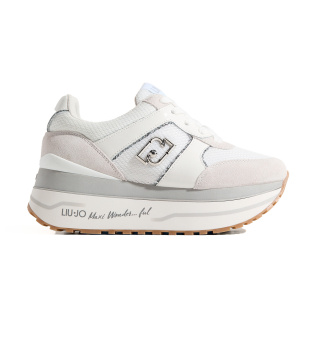 Sneakers Maxi Wonder Plus 02 in pelle bianca