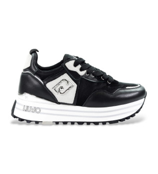 Maxi-Turnschuhe mit schwarzem Plateau