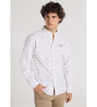 Chemise avec mini imprim blanc
