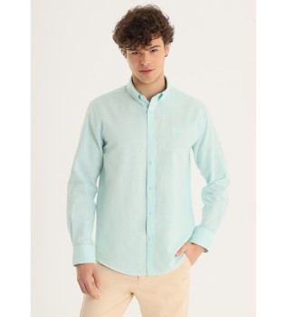 Chemise en lin basique vert