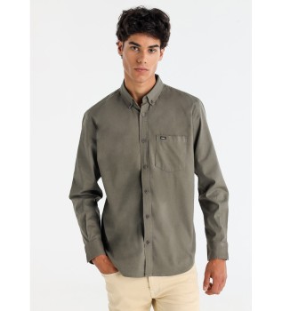 Chemise verte en serg fin