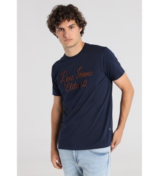 T-shirt azul de manga curta