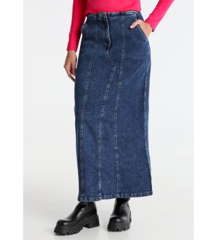 Jeans kjol, bl midi