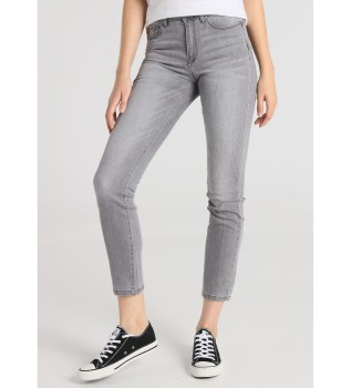 Jeans Push Up gewebter Stoff 365 Tru temp grau