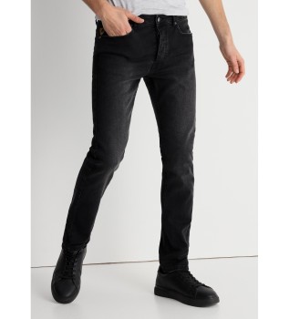 Jeans slim neri lavati 