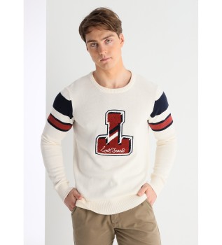 Jumper med hvidt applikationstryk