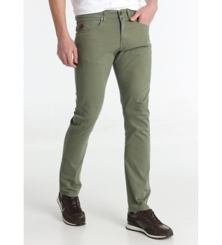 Pantalon coupe rgulire vert