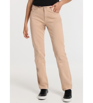 Pantalon droit - Pantalon court 5 poches marron