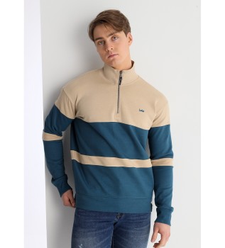 Sweatshirt bicolore perkins bleu