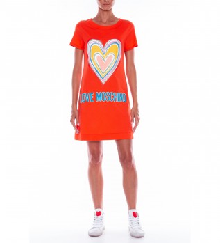 Vestito corto Love Moschino CUORE IN RILIEVO Nero - 74199