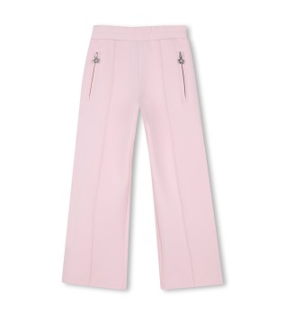 Pink plain trousers