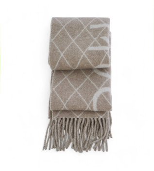 Foulard hommage beige