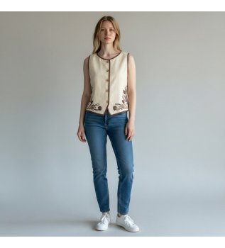 Chaleco de lino Mllaerovia beige