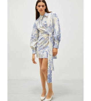 Robe avec charpe Idioma bleu