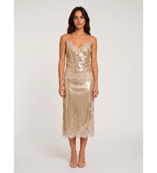 Jupe en tulle avec paillettes Llring doré