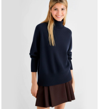 Pull oversize en laine et cachemire Ismaele navy
