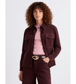 �verskjorta i mocka Mllapogeo r�dbrun