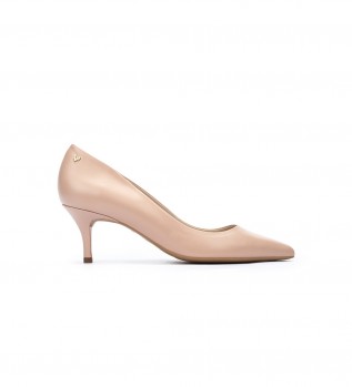 Scarpe in pelle Fontaine color nudo -Altezza tacco 6,5 cm-