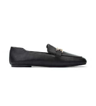 Lariana leather loafers black