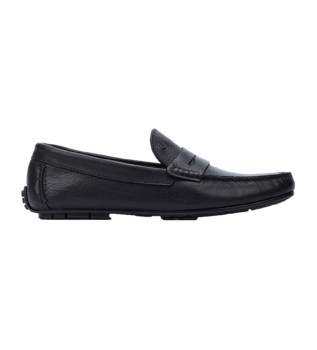 Pacific 1411 Leather Moccasins Black