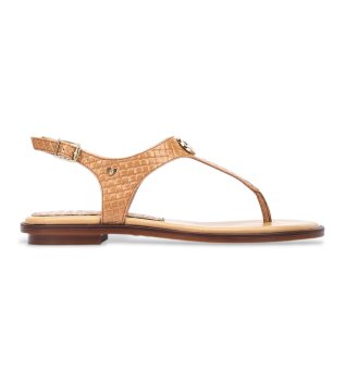 Beige Mazzini l�der-sandaler