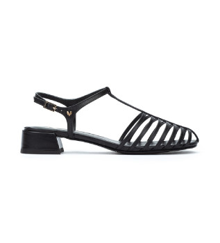 Sandali bassi in pelle Panaro nera