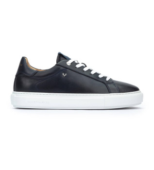 Hastings Sneakers i lder marinbl