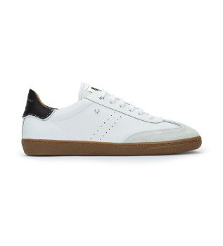 Vesey white leather trainers