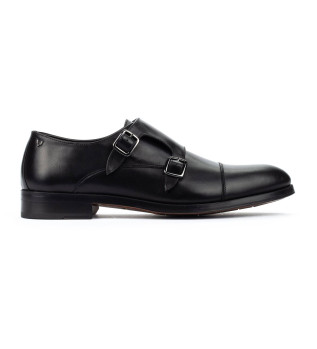 Empire leather shoes black buckles